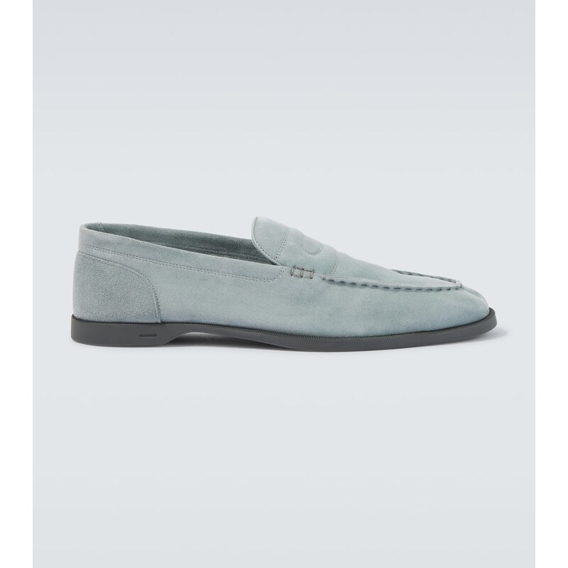Mokasín John Lobb Pace z kůže, barva Sea Foam