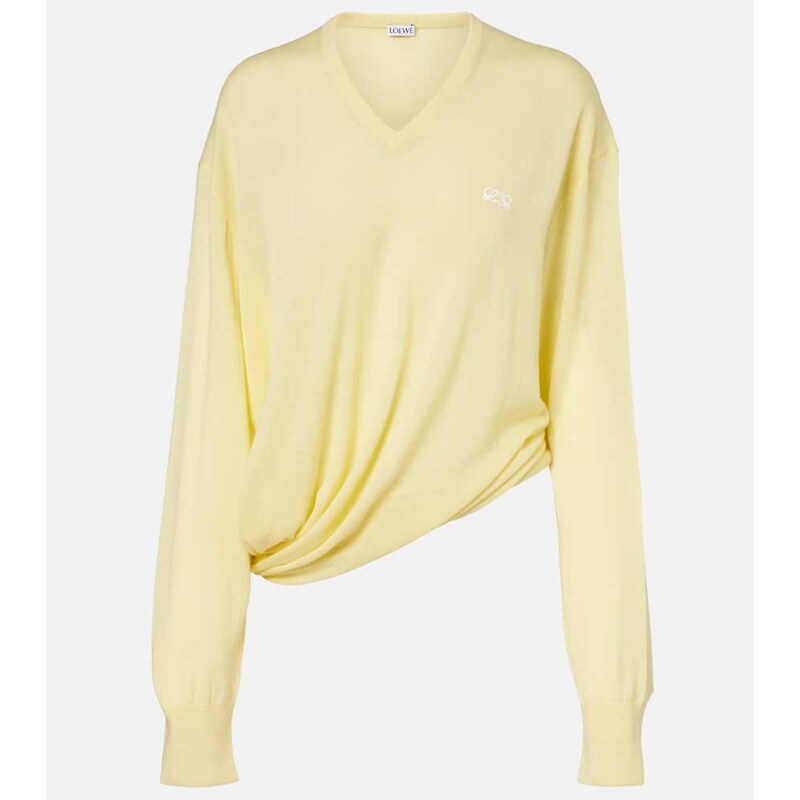 Loewe Double L asymmetric wool sweater