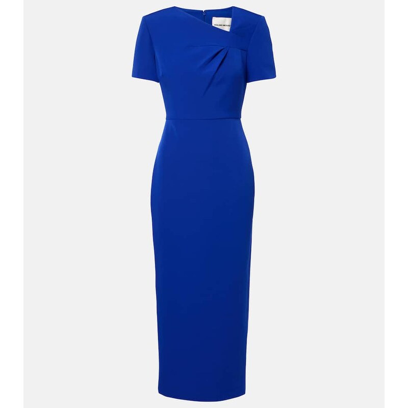Roland Mouret Draped crÃªpe midi dress