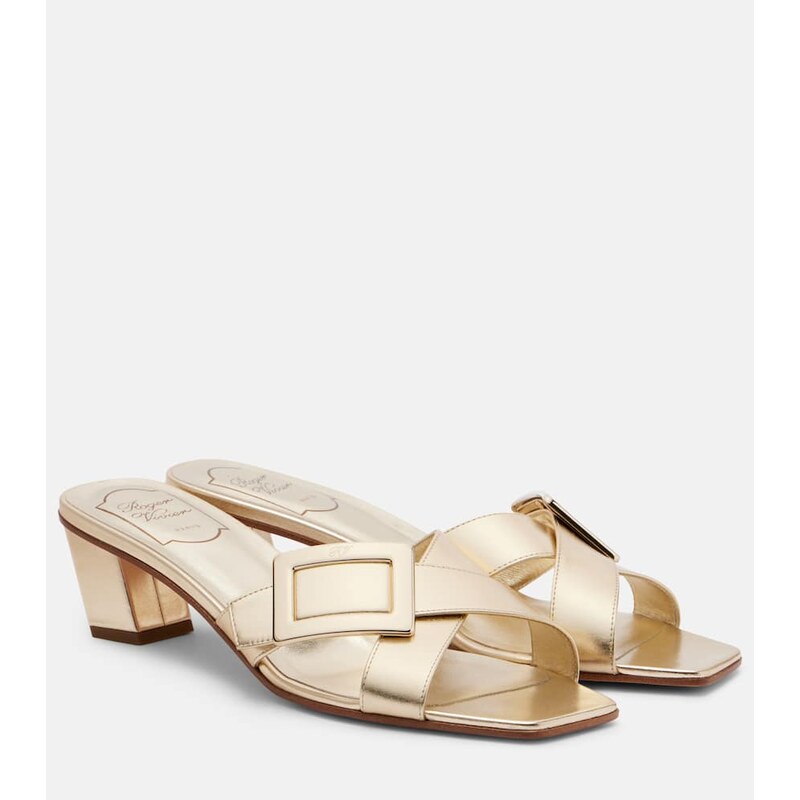 Roger Vivier Metallic leather sandals