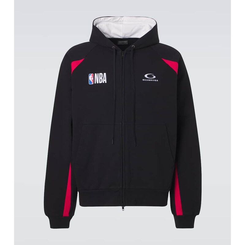 Balenciaga x NBA logo cotton fleece hoodie