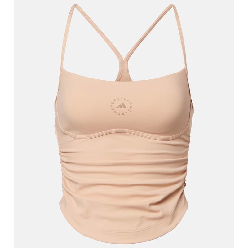 Adidas by Stella McCartney Logo ruched tank top