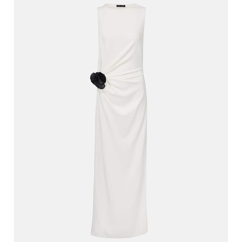 Proenza Schouler Indria floral-appliqué crêpe cocktail dress