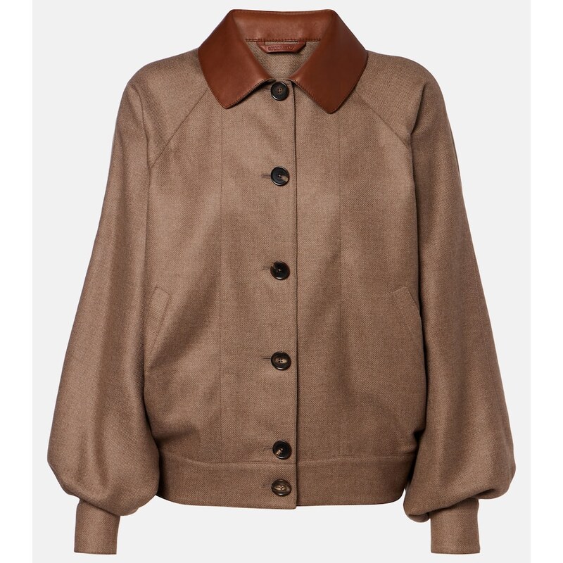 Loro Piana Kiefer cashmere and silk bomber jacket