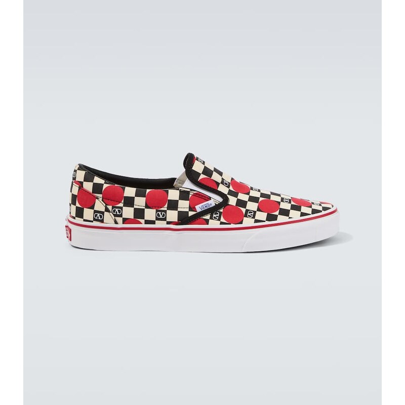 Valentino Garavani x Vans VLogo canvas slip-on shoes