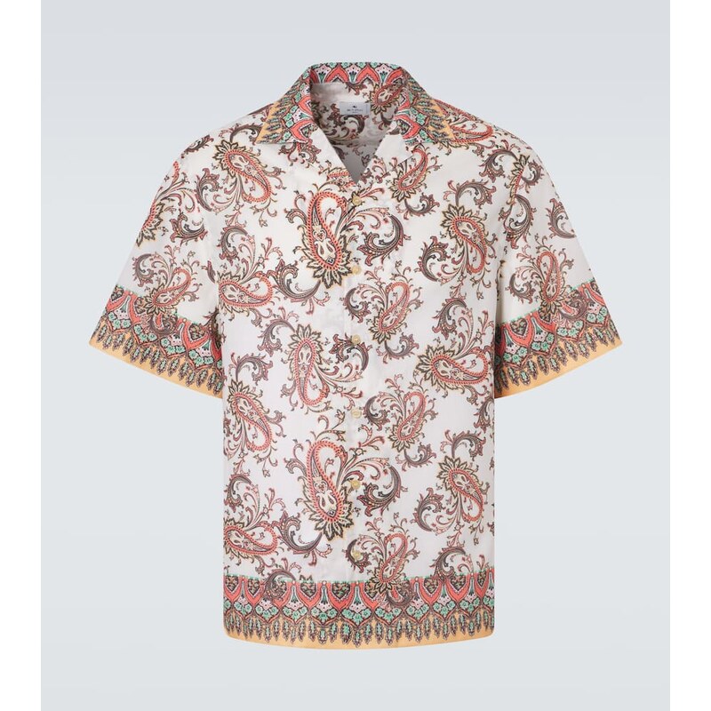 Etro Paisley cotton bowling shirt