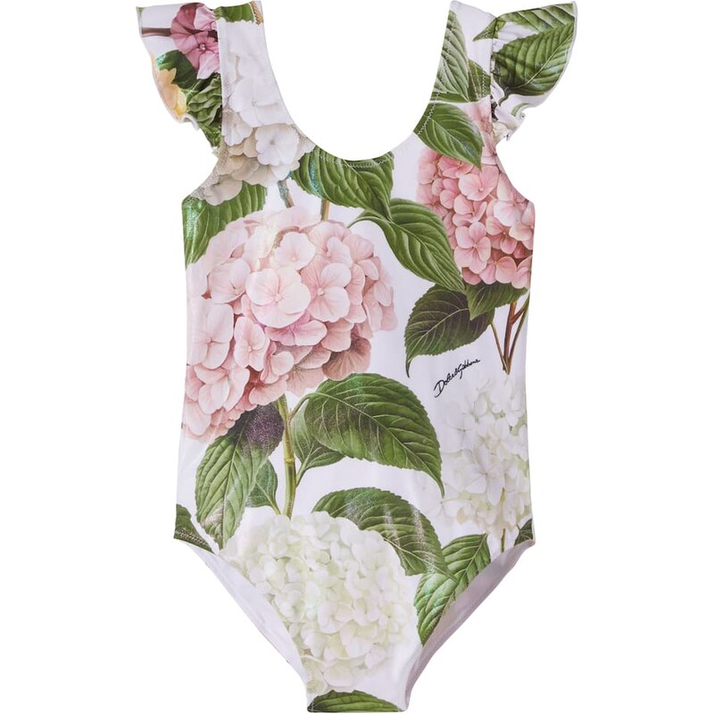 Dolce&Gabbana Kids Floral ruffled swimsuit