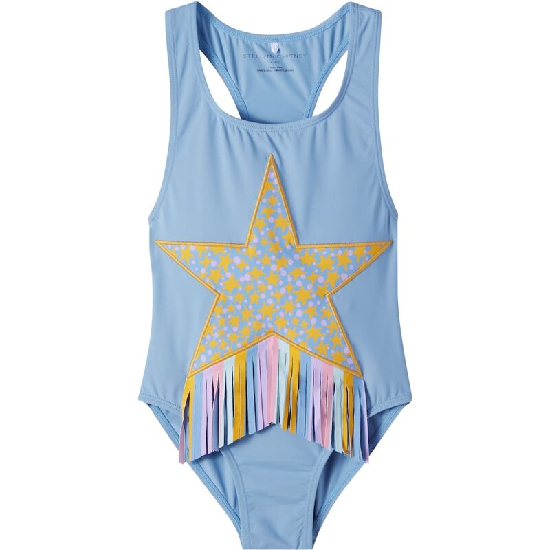 Stella McCartney Kids Fringed embroidered swimsuit