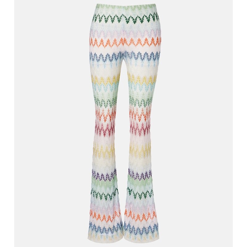Missoni Open-knit lamÃ flared pants