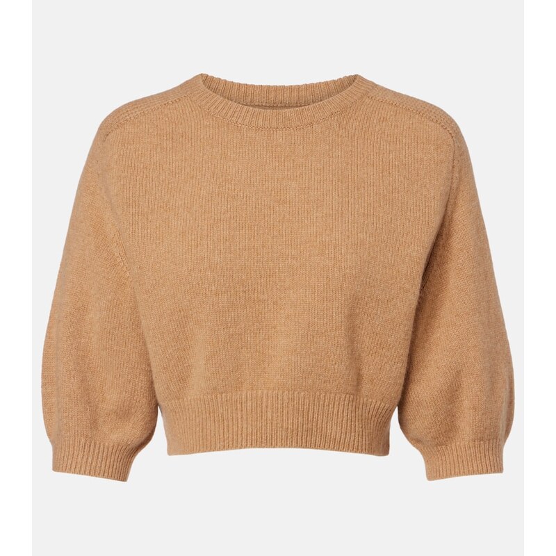 Khaite Lorelai cropped wool and cashmere sweater