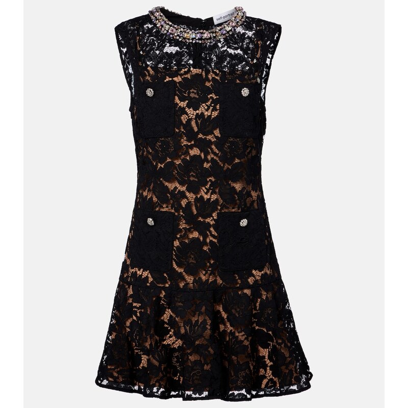 Self-Portrait Embellished minidress