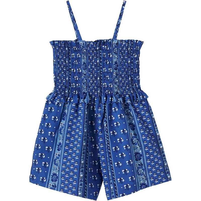 The New Society Mare floral shirred cotton playsuit