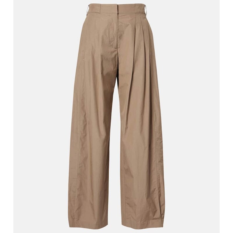 The Row Iven cotton poplin wide-leg pants