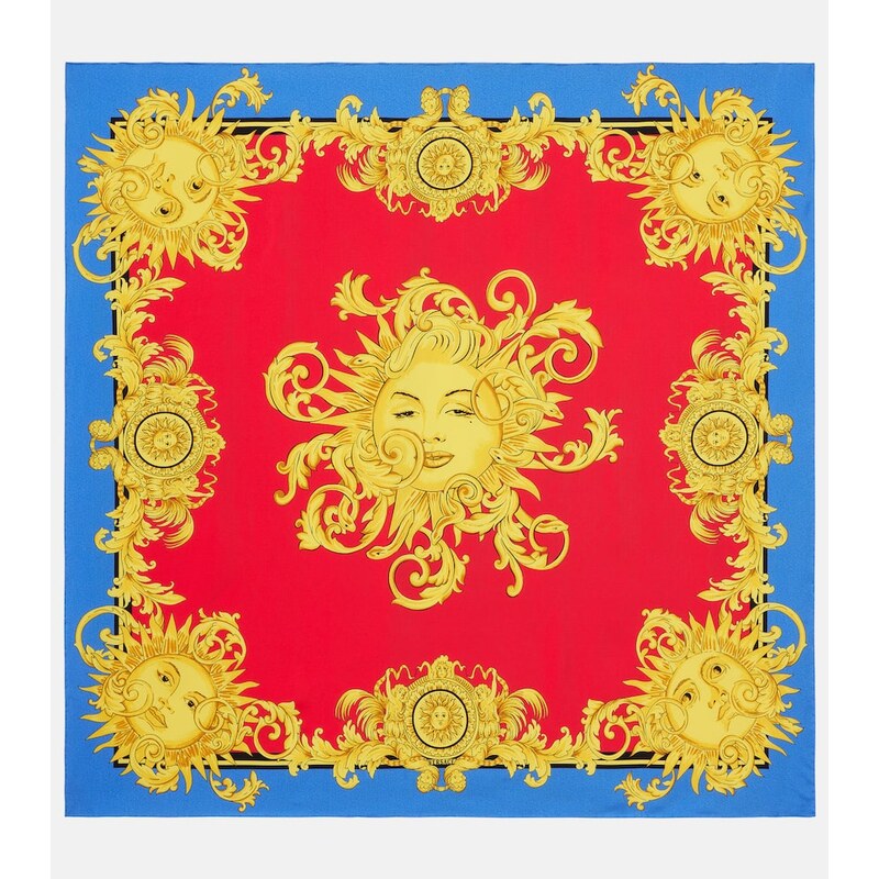 Versace Printed silk twill scarf