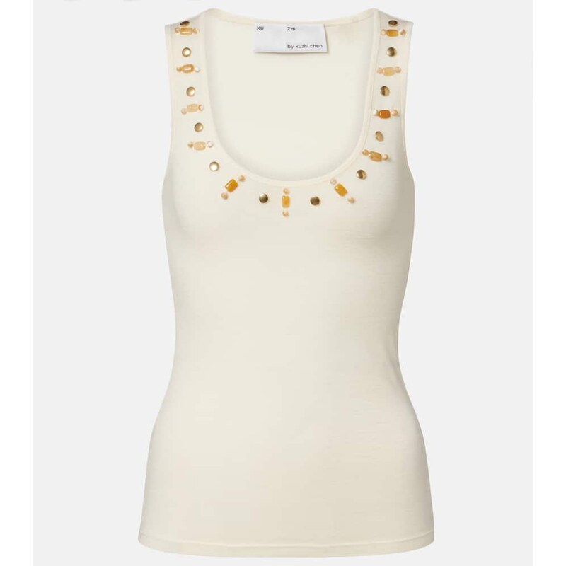 Xu Zhi Beaded wool tank top