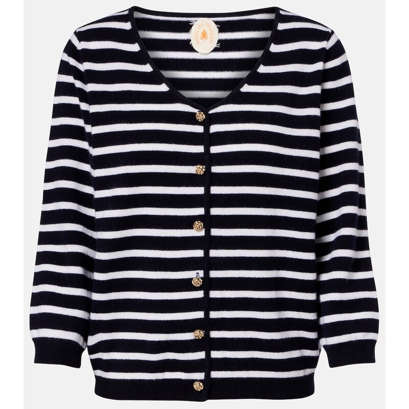 Jardin des Orangers Striped cashmere cardigan