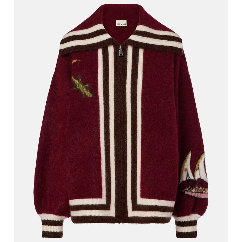 Alémais x Mokshini mohair and wool-blend cardigan