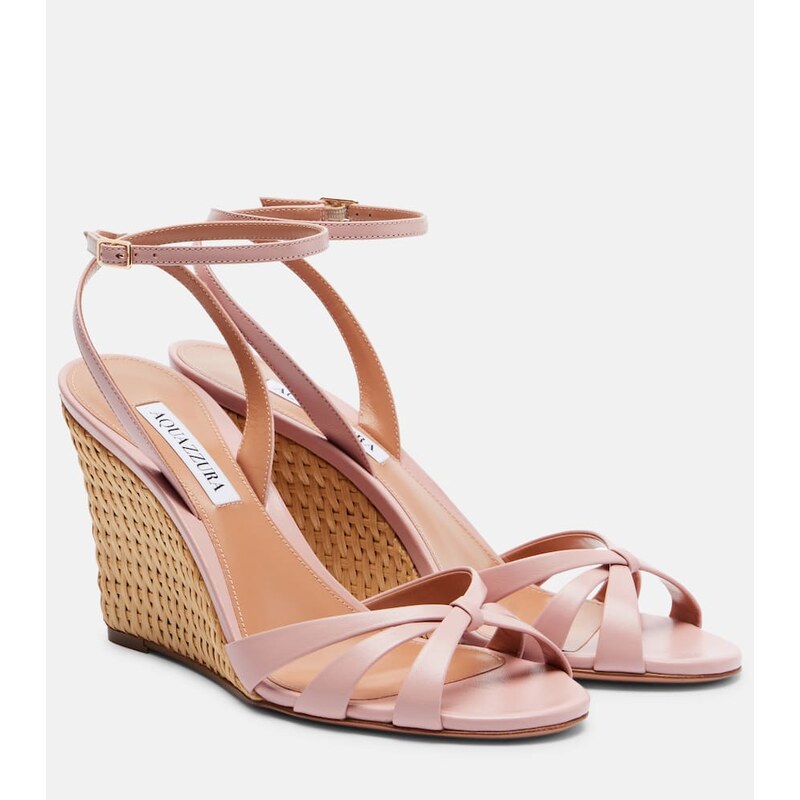 Aquazzura Tati leather wedge sandals
