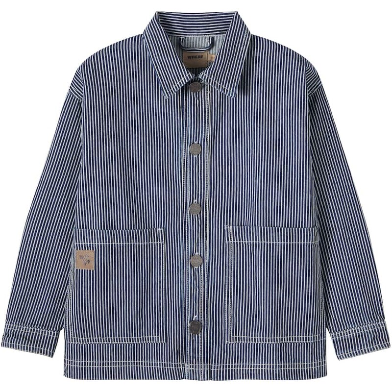 Wheat Cole striped cotton canvas jacket