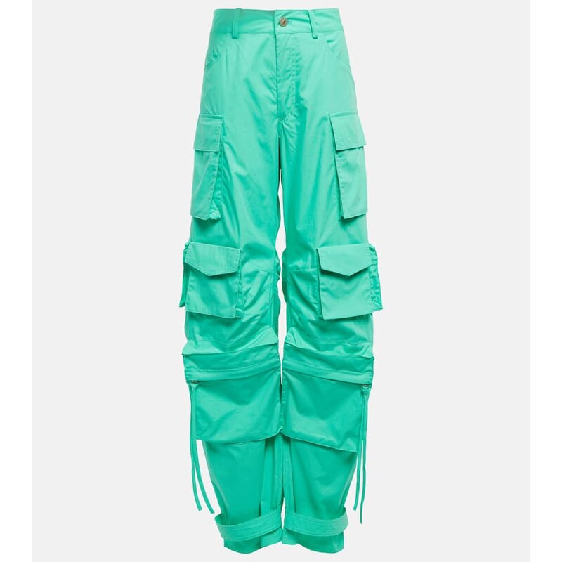 The Attico Fern cotton canvas cargo pants