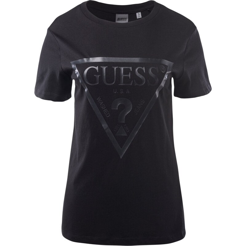 Dámské Tričko s krátkým rukávem GUESS ADELE SS CN TEE V2YI07K8HM0-JBLK – Černá