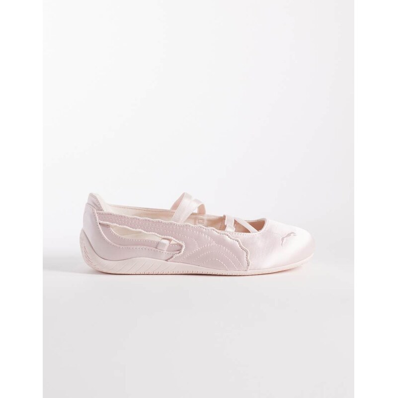 Puma Speedcat satin ballet flats in light pink
