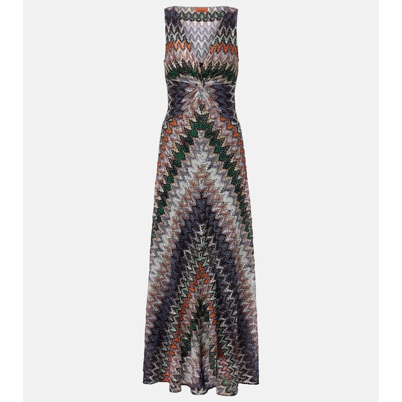 Missoni Zigzag lamÃ maxi dress