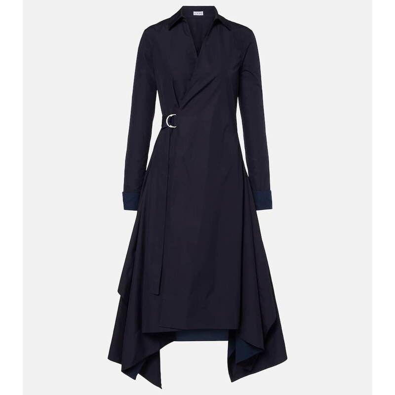 Loewe Draped cotton wrap dress