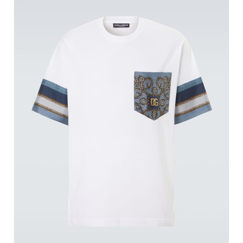 Dolce&Gabbana Printed cotton and silk T-shirt