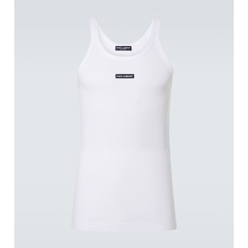 Dolce&Gabbana Ribbed-knit cotton tank top