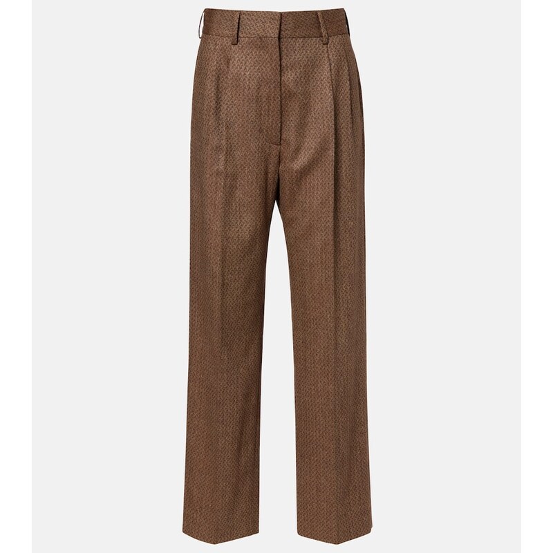 Blaze Milano BlazÃ Milano Amel silk and wool wide-leg pants