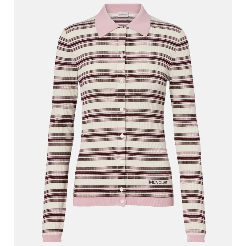 Moncler Striped cotton polo shirt