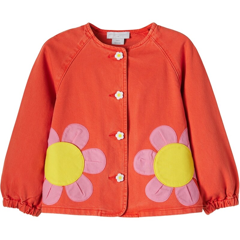 Stella McCartney Kids Floral-appliquÃ denim jacket