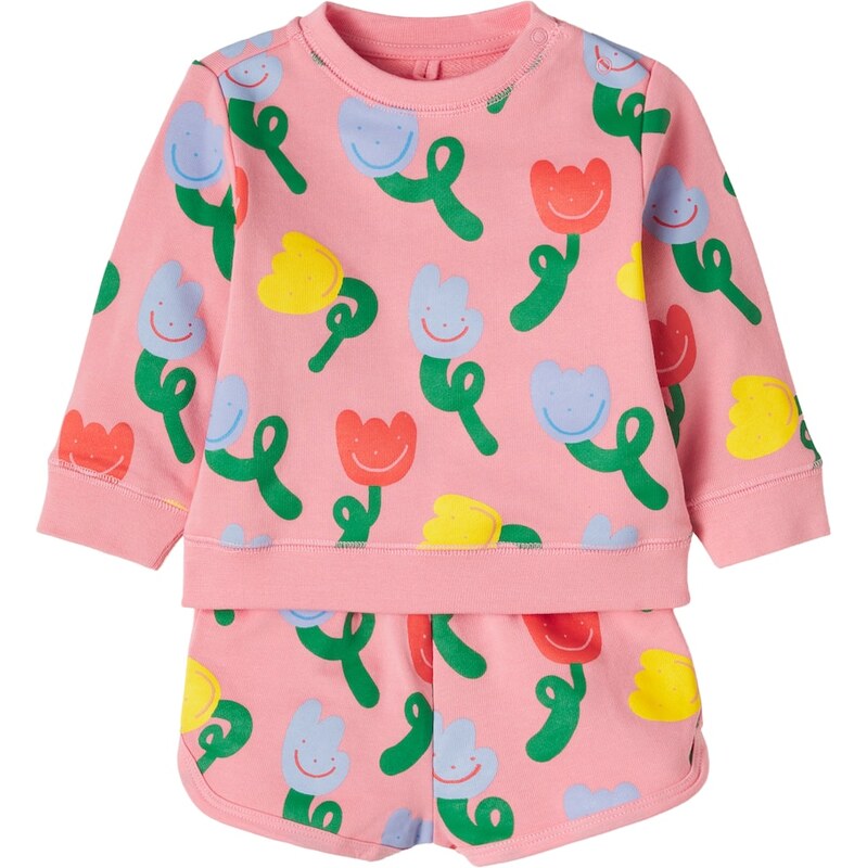 Stella McCartney Kids Baby cotton sweatshirt and shorts set