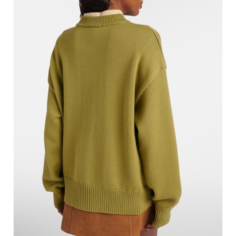 Ami Paris Ami de CÅur wool and cotton cardigan