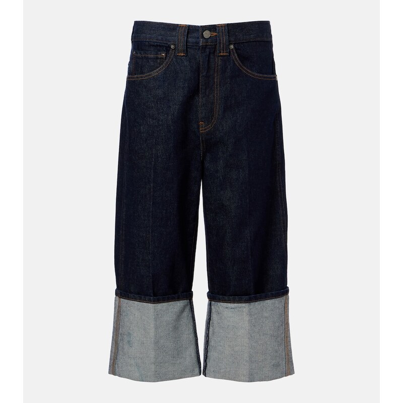 Khaite Boyle cropped wide-leg jeans