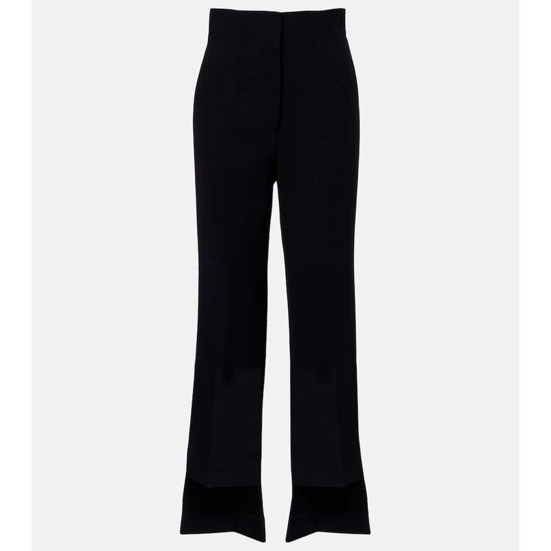 Khaite Rae high-rise crêpe flared pants