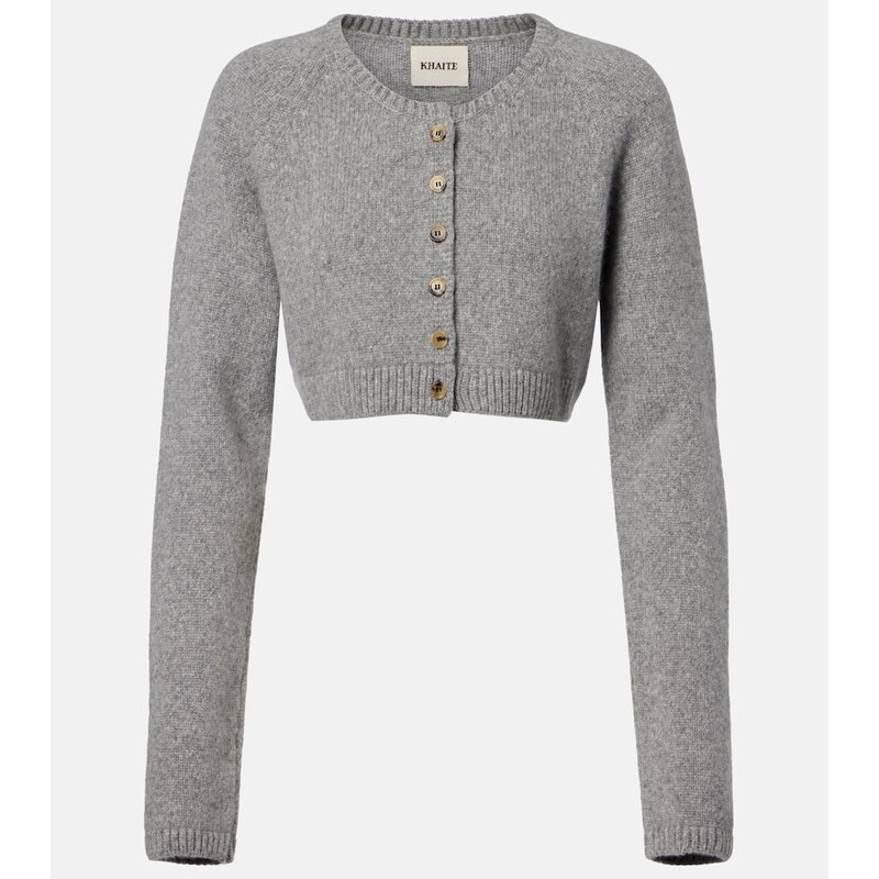 Khaite Steph cropped cashmere cardigan