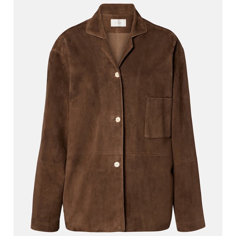 The Row Janine suede shirt
