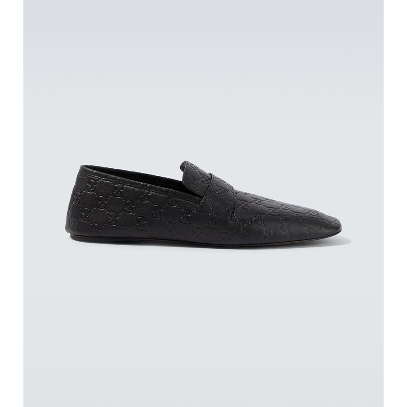 Gucci GG embossed leather loafers