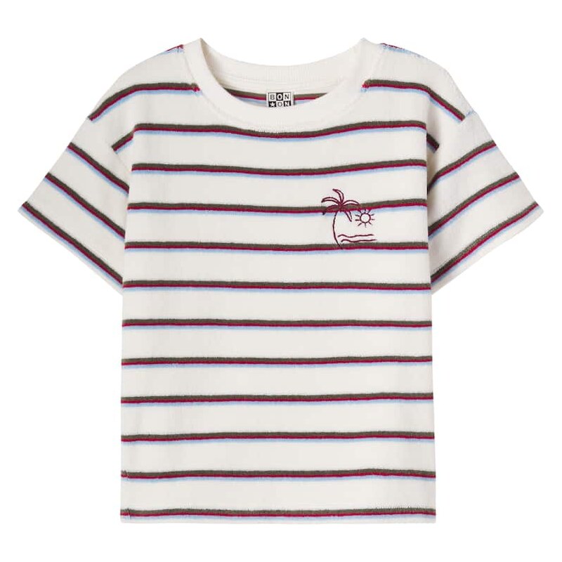 Bonton Livo striped cotton terry T-shirt