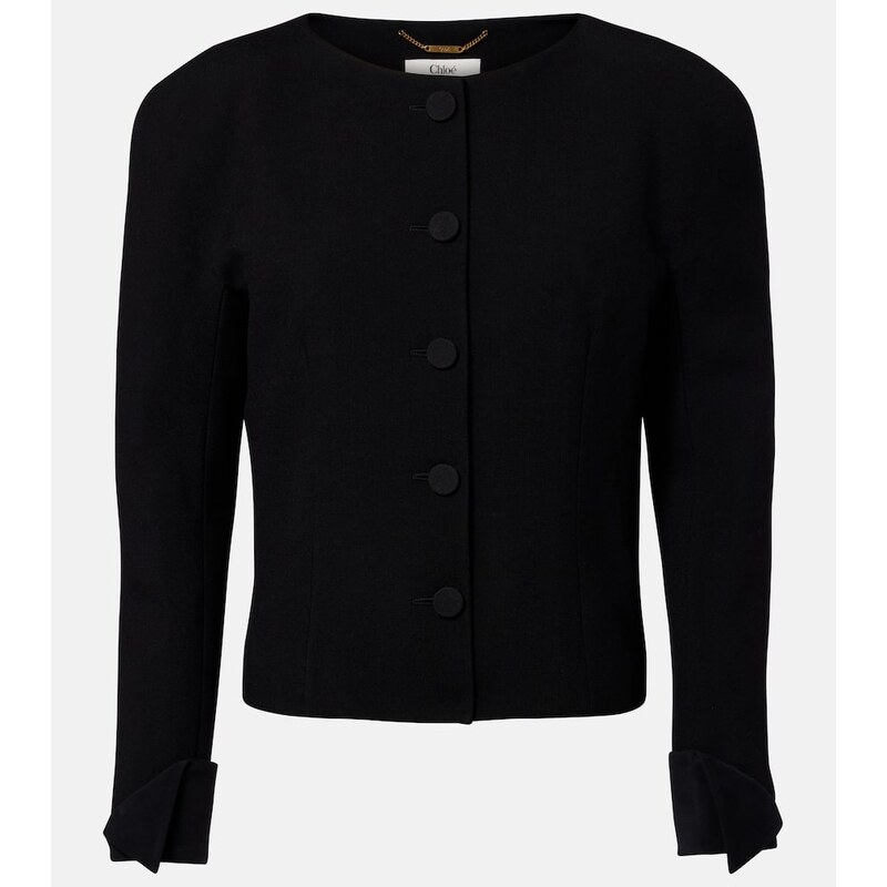 Chloe ChloÃ Virgin wool crÃªpe cardigan