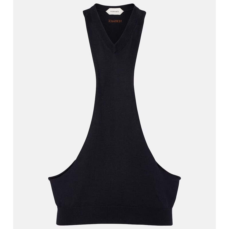 Dámská tílka z knitted cotton, barva navy