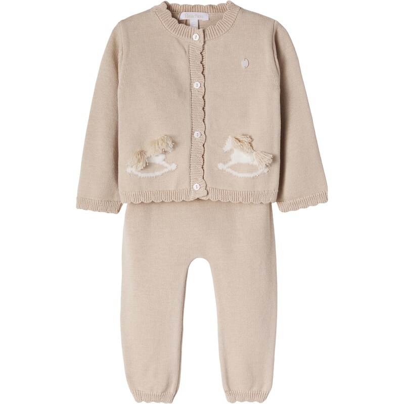 Patachou Baby cotton cardigan and pants set