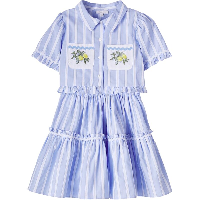 Patachou Striped cotton shirt and skirt set