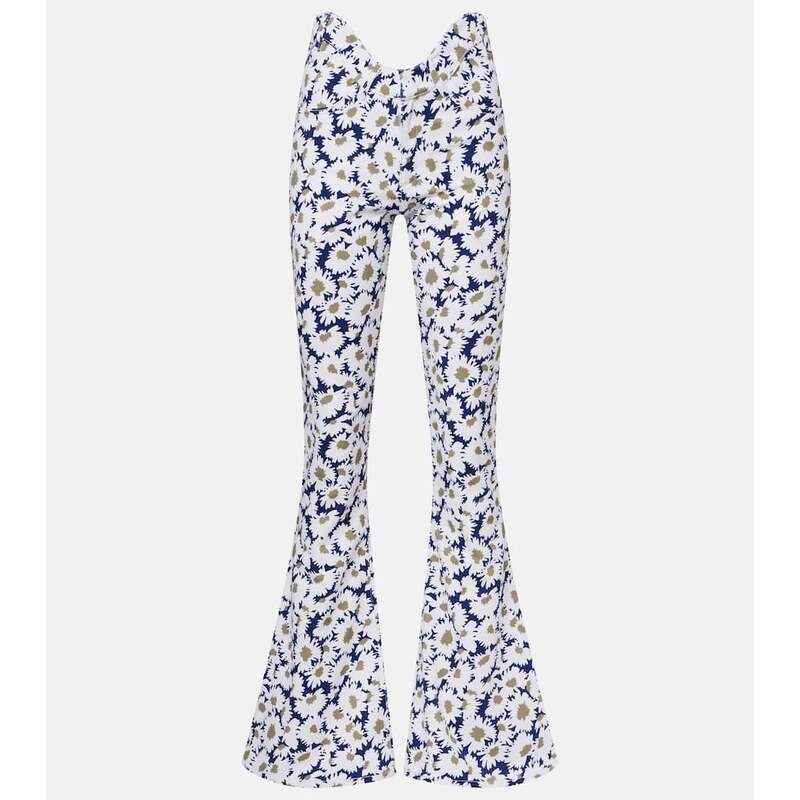 Jean Paul Gaultier Floral flared jeans