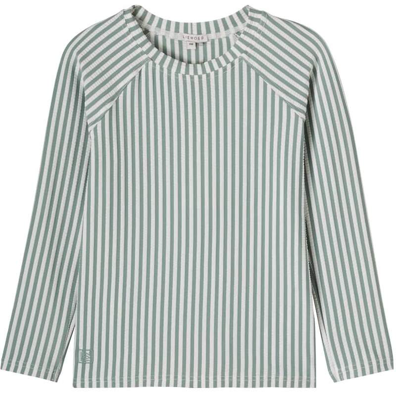 Liewood Noah striped seersucker rashguard top
