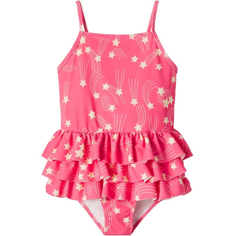 Mini Rodini Starfall ruffled tiered swimsuit