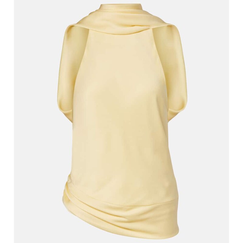Simkhai Samira caped satin top