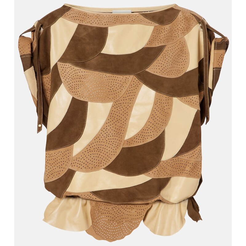 Isabel Marant Dalmy perforated suede top